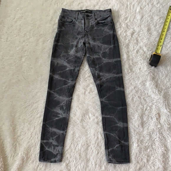 Express black grey jeans denim women’s size 2 - Picture 3 of 9